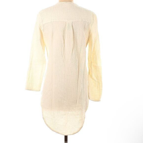 Sister Katie 100% Organic Cotton Gauze Cream Sally Button Front Shirt XS - Picture 3 of 7